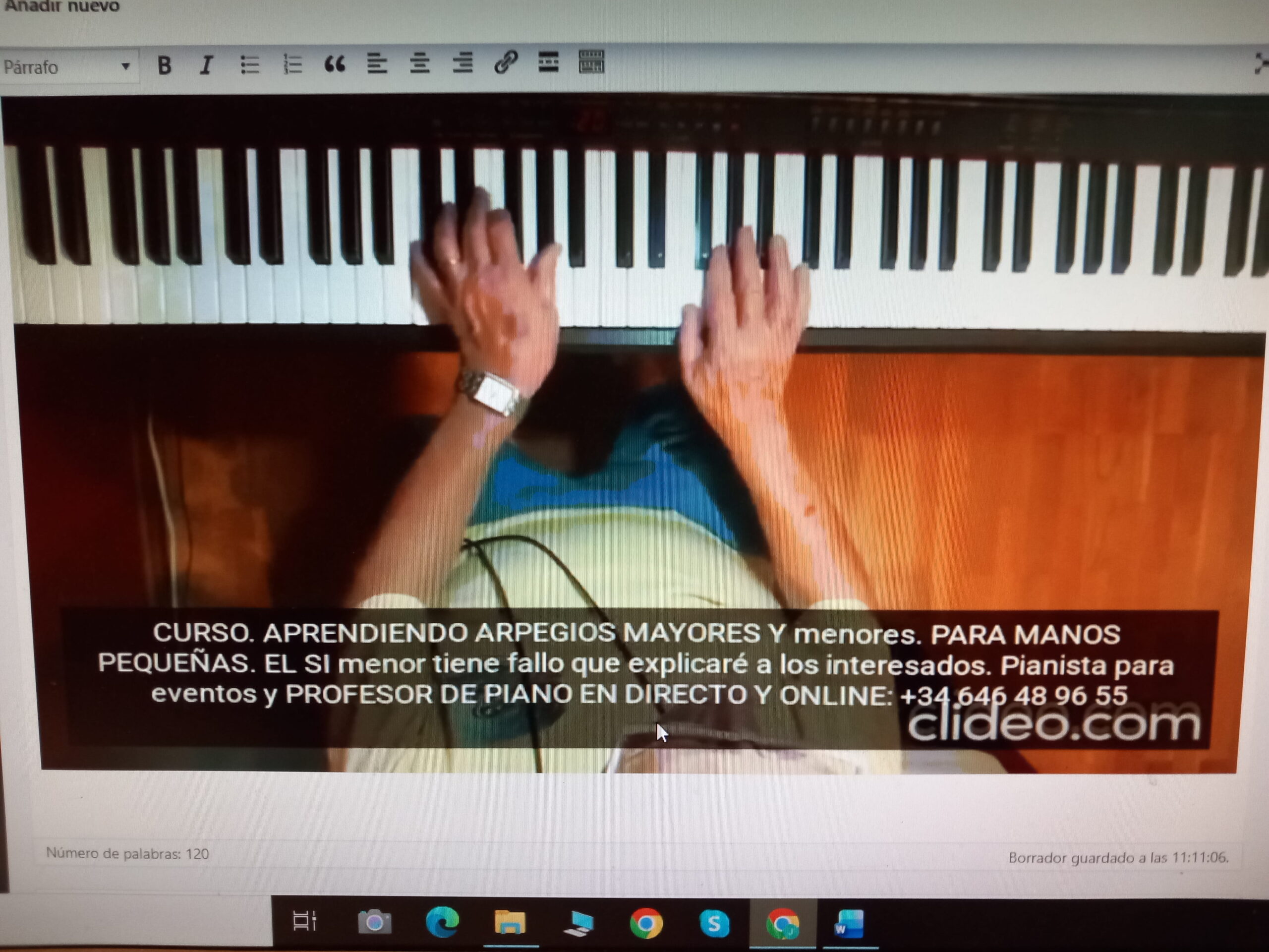CLASE ENSEÑANDO A ARPEGIAR PARA PIANO 260828